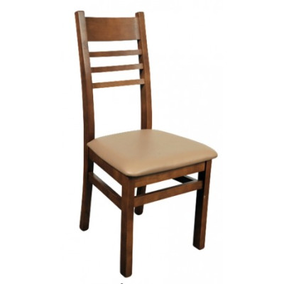 Set 4x Sessel Stuhl Design Holz Leder Polster Stühle Gastro Esszimmer