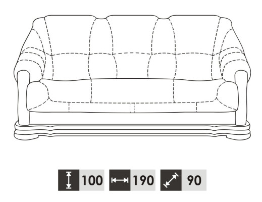 Sofagarnitur 3+2 Sitzer Klassischer Wohnlandschaft Sofas Couchen Polster Neu