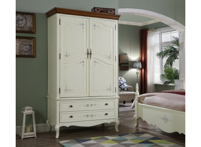 Landhaus Stil Kleiderschrank Design Möbel Schränke Schlafzimmer Weiß Schrank Neu