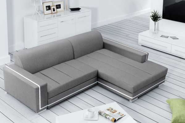 Sofa Schlafsofa Designer Sofa mit Bettfunktion + Bettkasten Ecksofa Couch NEU