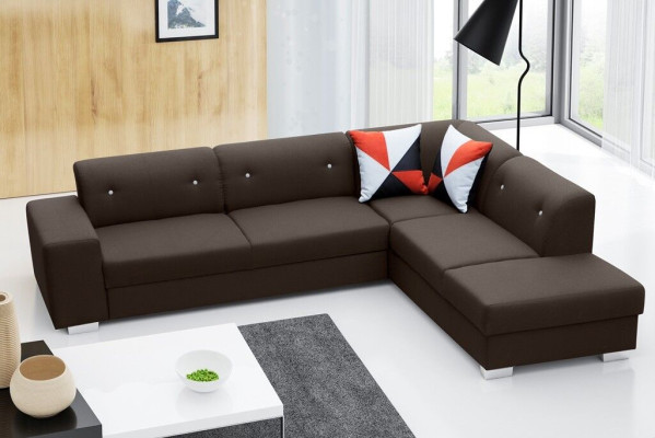 Sofa Schlafsofa Designer Sofa mit Bettfunktion + Bettkasten Ecksofa Couch NEU