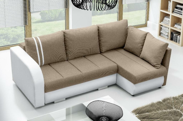 Design Ecksofa Couch Wohnlandschaft Schlafsofa Funktionssofa Eck Polster