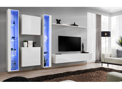 Designer Modern Wohnwand Luxus Regale Komplett Wand Schrank Wohnzimmermöbel