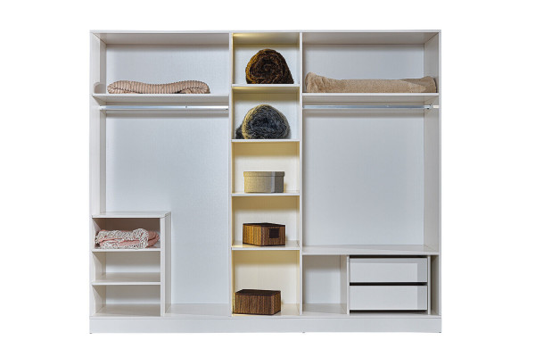 Weiße Schlafzimmer Komplette Garnitur Modernes Bett Kleiderschrank 5tlg