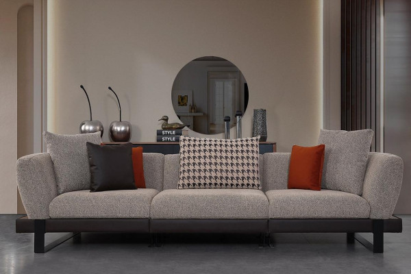 Graues Polstersofa Wohnzimmer Sitzcouch Luxuriöse Wohnzimmer Sofas Neu