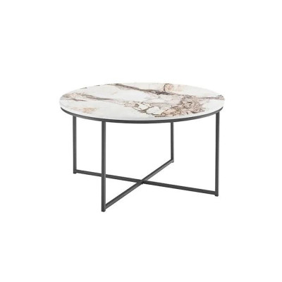 Couchtisch minimalistische Wohnzimmermöbel schwarze Metallbeine Hohe Qualität