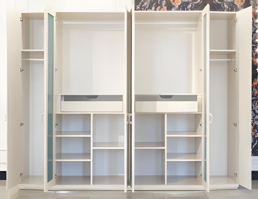 Kleiderschrank Schlafzimmer Moderne Möbel Weiß Holz Luxus Design