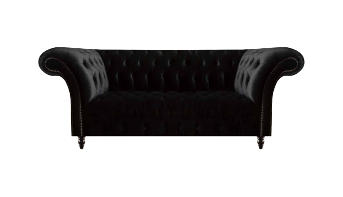 Komplett Schwarze Chesterfield Couch Designer Textilsofas Polstercouch