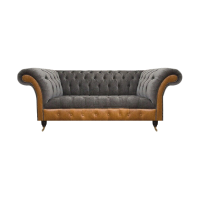 Luxuriöse Graue Chesterfield Sitzmöbel Wohnzimmer Couchen Edle Sofas