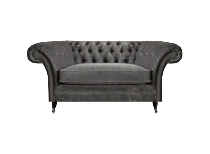 Luxuriöser Grauer Chesterfield Sessel Polstersessel Designer Sitzmöbel
