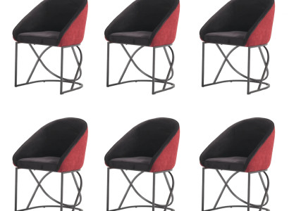 Luxus Designer Grüner Esszimmerstuhl 6x Stühle Einsitzer Moderne Esszimmer
