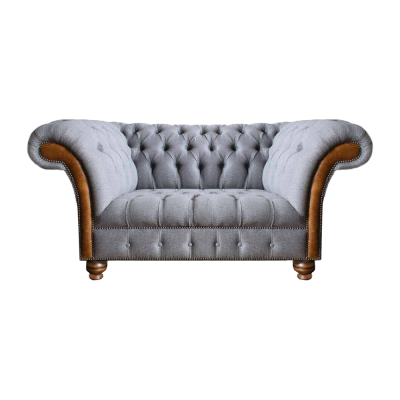 Luxus Möbel Zweisitzer Sofa Couch Chesterfield Designer Textil Wohnzimmer