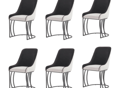 Modern Esstisch 6x Stühle Designer Luxus Esszimmer Möbel