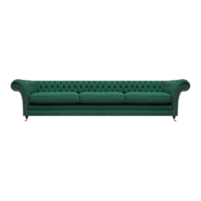 Wohnzimmer Sofa Dreisitze Couch Textil Stoff Einrichtung Luxus Chesterfield