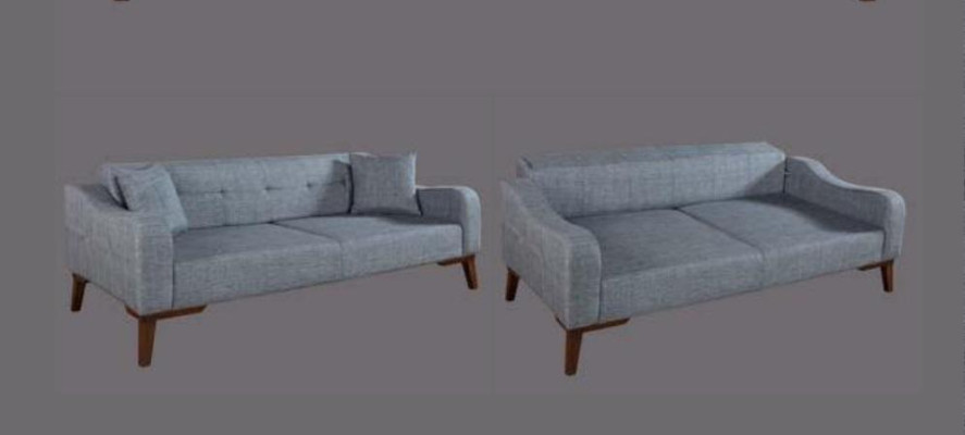 Sofagarnitur 3+3+1 Sitz Komplette Garnitur Sofa Sessel Textil 3 tlg