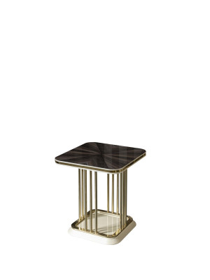 Beistelltisch Braun Couchtisch Tisch Wohnzimmer Möbel Braun Metall Tische