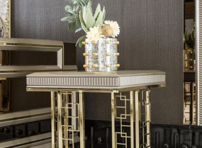 Beistelltisch Grau Modern Holz Design Wohnzimmer Möbel Luxus Elegantes Tisch 