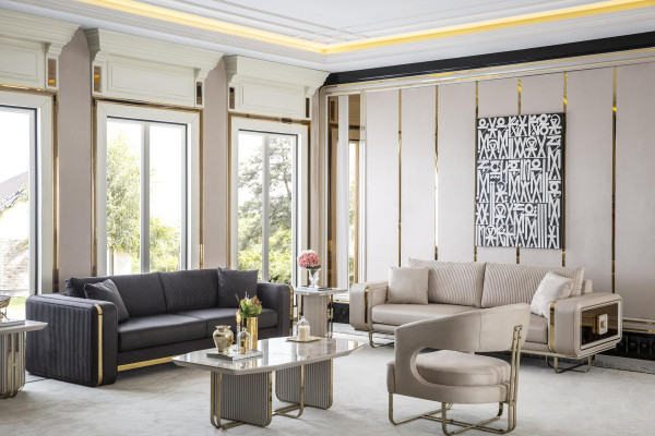 Couchtisch Weiß Metall Luxus Design Couch Tisch Möbel Wohnzimmer Elegantes Neu
