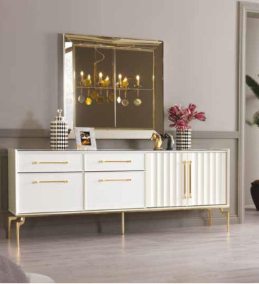Esstisch 4x Stuhl Garnitur Essgruppe Kommode Tisch Set Esstisch 7tlg