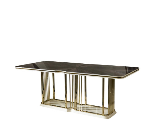 Esstisch Braun Luxus Tische Esszimmer Tisch Metall Elegantes Stil Modern