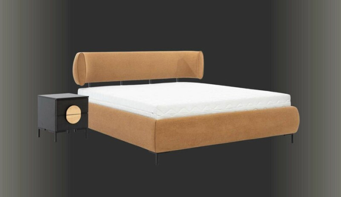 Schlafzimmer Set Bett 2x Nachttische 2x Kommode Kleiderschrank Hocker 7tlg.