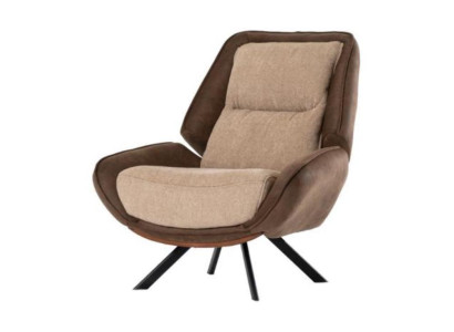 Luxuriöser Brauner Sessel Textilsessel Einsitzer Relax Wohnzimmer Möbel