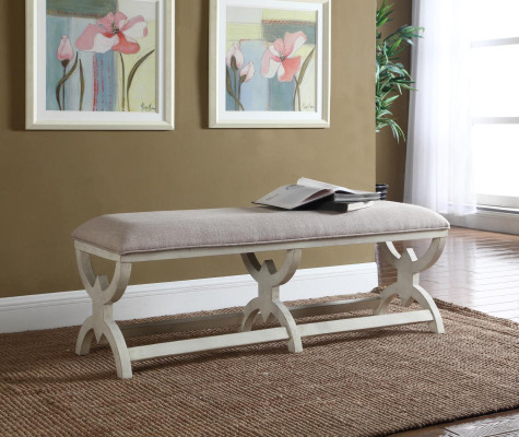 Hocker Polsterhocker Fuß Möbel Wohnen Sitzbänke Sitz Leder Beige Design Ottomane