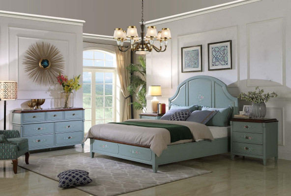 Bett 2x Nachttisch 3 tlg. Schlafzimmer Set Design Modern Luxus Schlafzimmer Neu