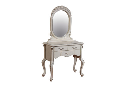 Klassischer Schminktisch mit Spiegel Luxus Konsole Kommode Schlafzimmer Barock