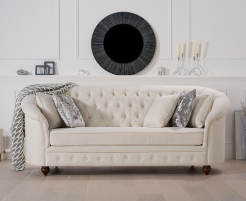 Beige Royal Couch - Luxus Chesterfield Möbel Polster Design Möbel
