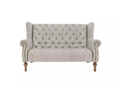 Chesterfield Sofa Couch Polster Stoff Leder Couchen Polster Garnitur 2 Sitzers