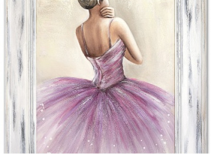 Ballerina im rosa Kleid Handarbeit Ölbilder Gemälde Leinwand G104164