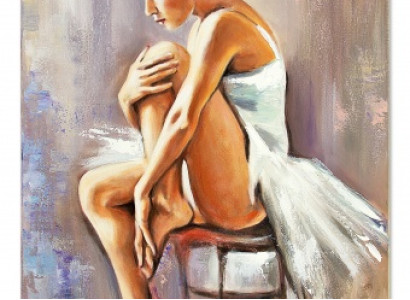 Ballerina in Ruhe Handarbeit Ölbilder Gemälde Leinwand Ölbild G119801