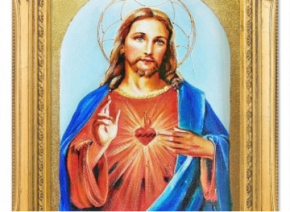 Herz Jesu Handarbeit Ölbilder Gemälde Leinwand Ölbild Bild Bilder G04288
