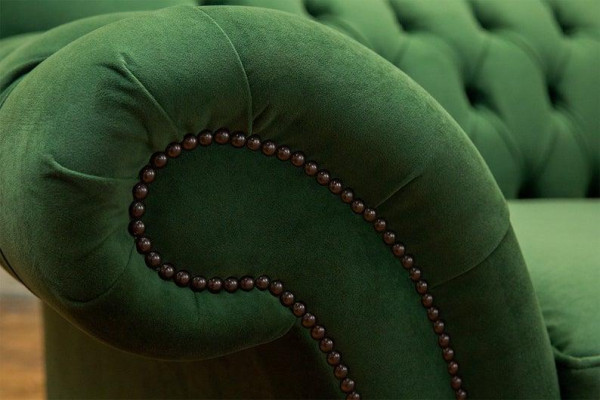 Chesterfield Design Sofa Sessel Couch Polster Luxus Textil Couchen 1 Sitzer #102