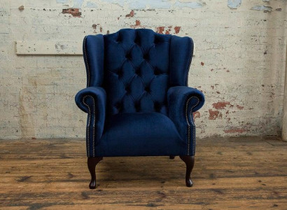 Chesterfield Ohrensessel Sessel 1 Sitzer Polster Couch Sofa Relax Fernseh Neu #1