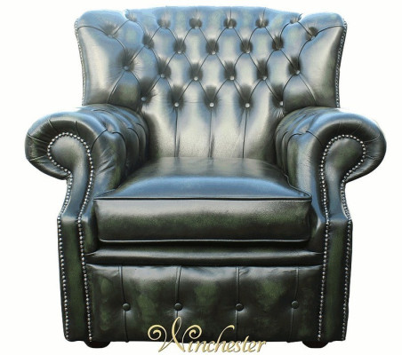 Chesterfield Samt Ohrensessel 1 Sitzer Designer Leder Fernseh Stoff Polster Neu