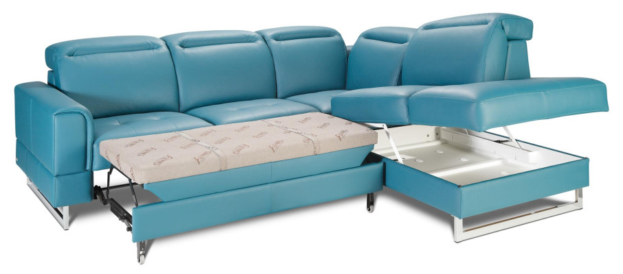Leder Sitz Garnitur Designer Wohnlandschaft Ecksofa Sofa Couch Sofa L-Form Neu