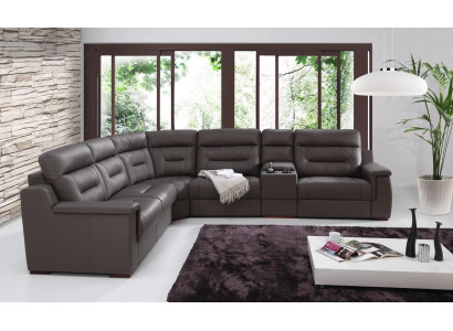 Ecksofa Ablage Kühlfach Bettfunktion Schlaf Sofa Couchen Polster Wohnlandschaft