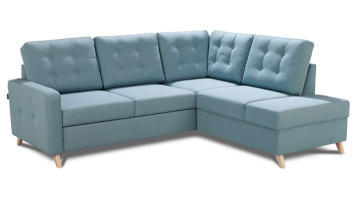 Bettfunktion Stoff Ecksofa L-Form Sofa Couch Design Couch Polster Textil Modern