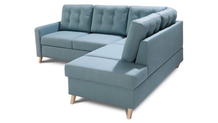 Bettfunktion Stoff Ecksofa L-Form Sofa Couch Design Couch Polster Textil Modern