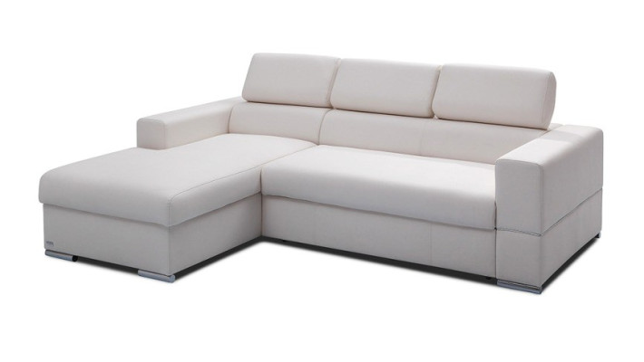 Ecksofa L-Form Couch Design Polster Modern Textil Bettfunktion Bettkasten Stoff