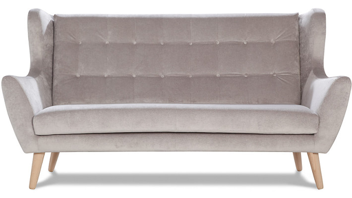 Sofagarnitur 3+1 Sitzer Couch Design Polster Modern Grau Textil Stoff Bank Neu