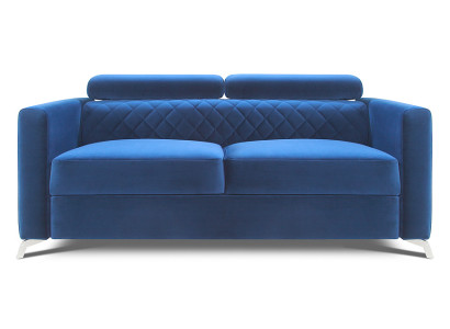Sofa 2 Sitzer  Couch Design Polster Modern Textil Stoff Blau  Sitz Sofas
