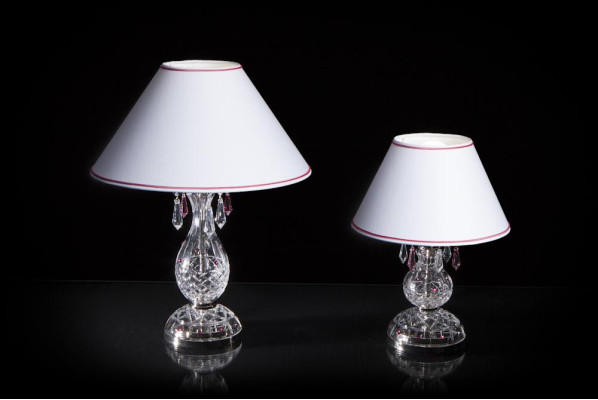 Leuchte Kristall Lampe Tischlampe Weiße Bohemia Steh Nachttisch Neu Schreibtisch