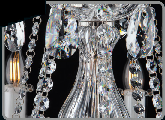 -Luster Kristall Kronleuchter Bohemia Lampe Deckenleuchte Leuchte Hängeleuchte