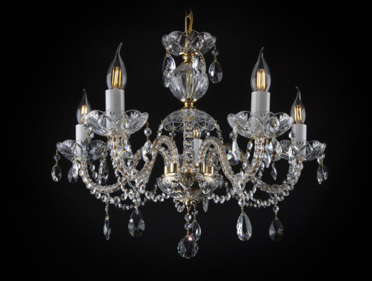 -Luster Kristall Kronleuchter Bohemia Lampe Deckenleuchte Leuchte Hängeleuchte