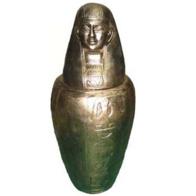 Kanope Urne Sarkophag Ägypten Pharao Ramses Deko Ägyptische Figur 46 cm XXL Neu