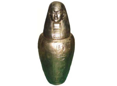 Kanope Urne Sarkophag Ägypten Pharao Ramses Deko Ägyptische Figur 46 cm XXL Neu