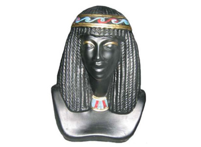 Ägypten Skulptur Kleopatra Kunststoff Statue Figuren Statuen Antik Stil 25cm Neu